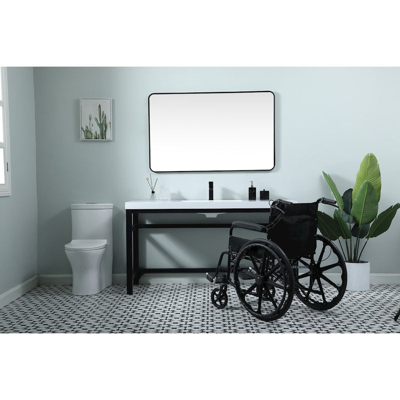 Elegant Lighting Raya 60" Bathroom Vanity, Black