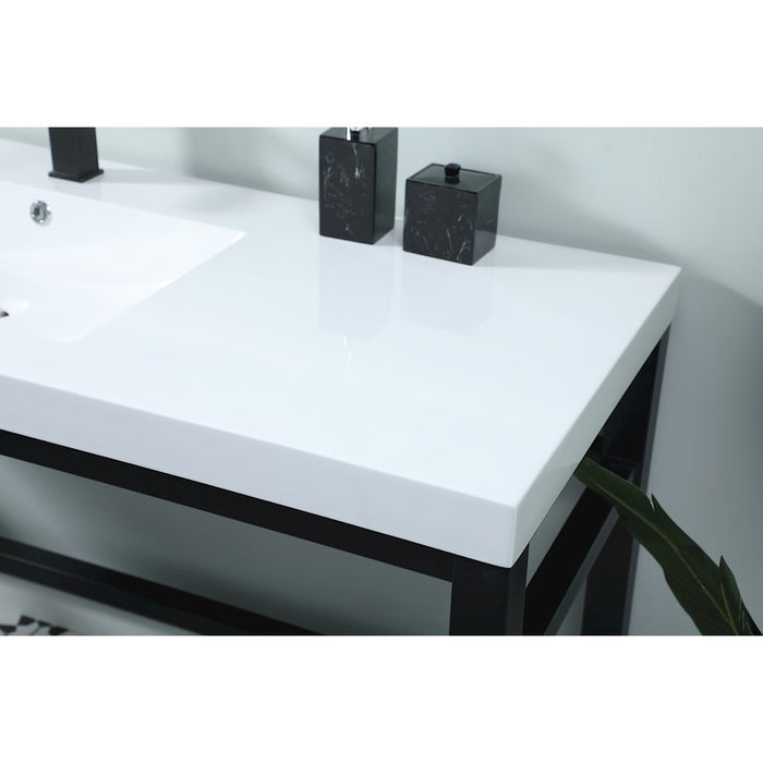 Elegant Lighting Raya 60" Bathroom Vanity, Black