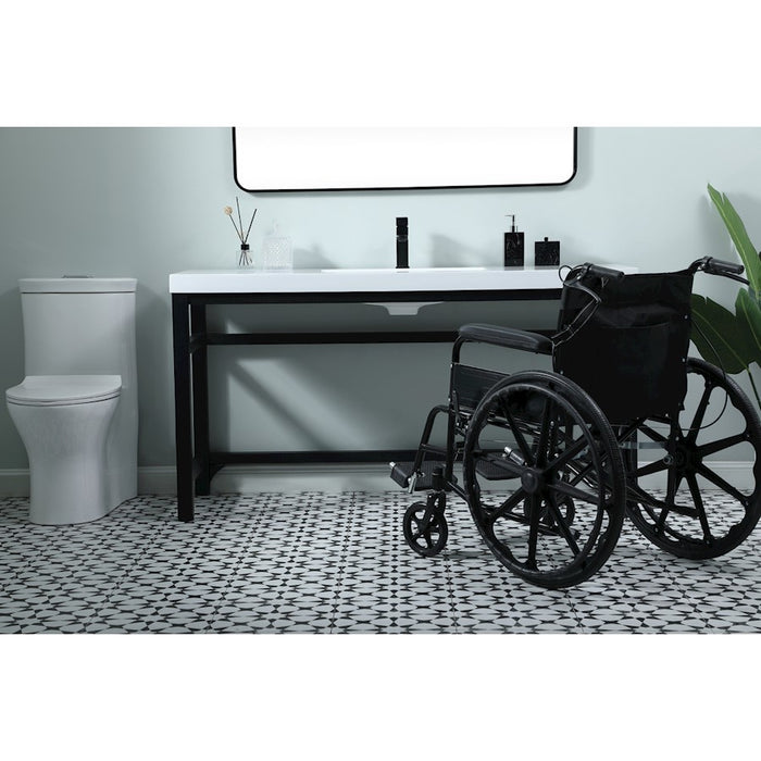 Elegant Lighting Raya 60" Bathroom Vanity, Black