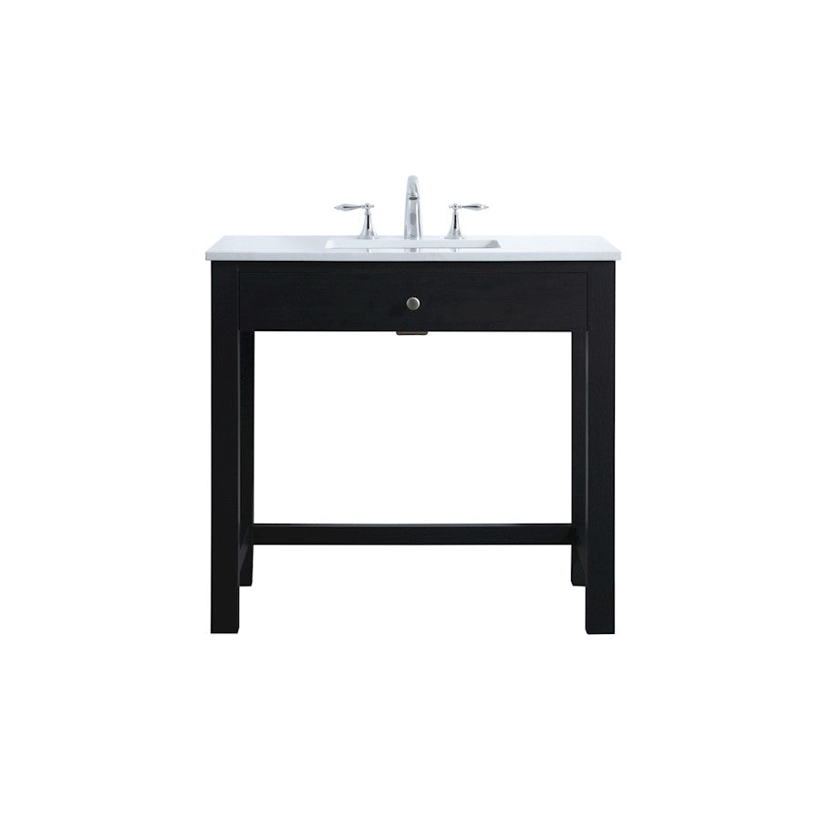 Elegant Lighting Hudson 36" Bathroom Vanity, Black - VF14836MBK