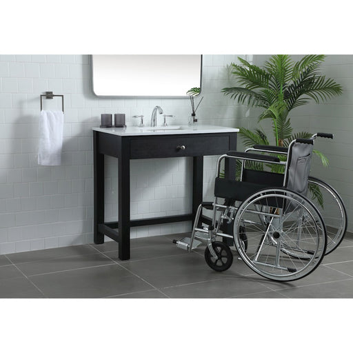 Elegant Lighting Hudson 36" Bathroom Vanity, Black