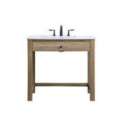 Elegant Lighting Hudson 36" Bathroom Vanity, Natural Oak - VF14836NT