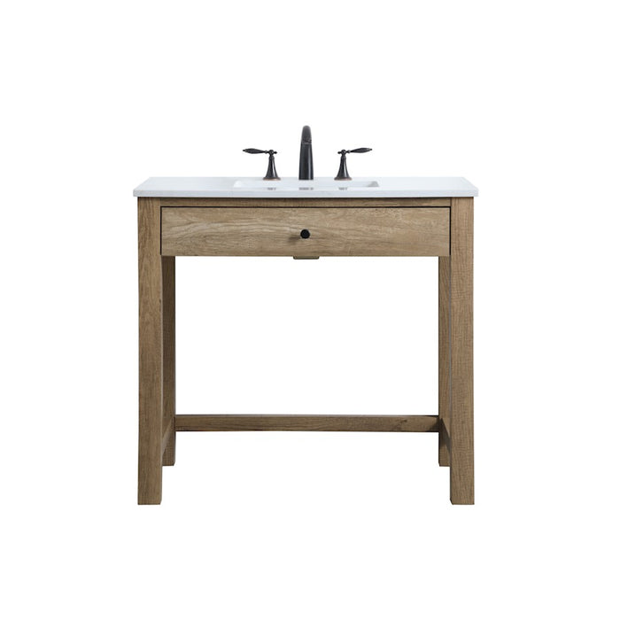 Elegant Lighting Hudson 36" Bathroom Vanity, Natural Oak - VF14836NT