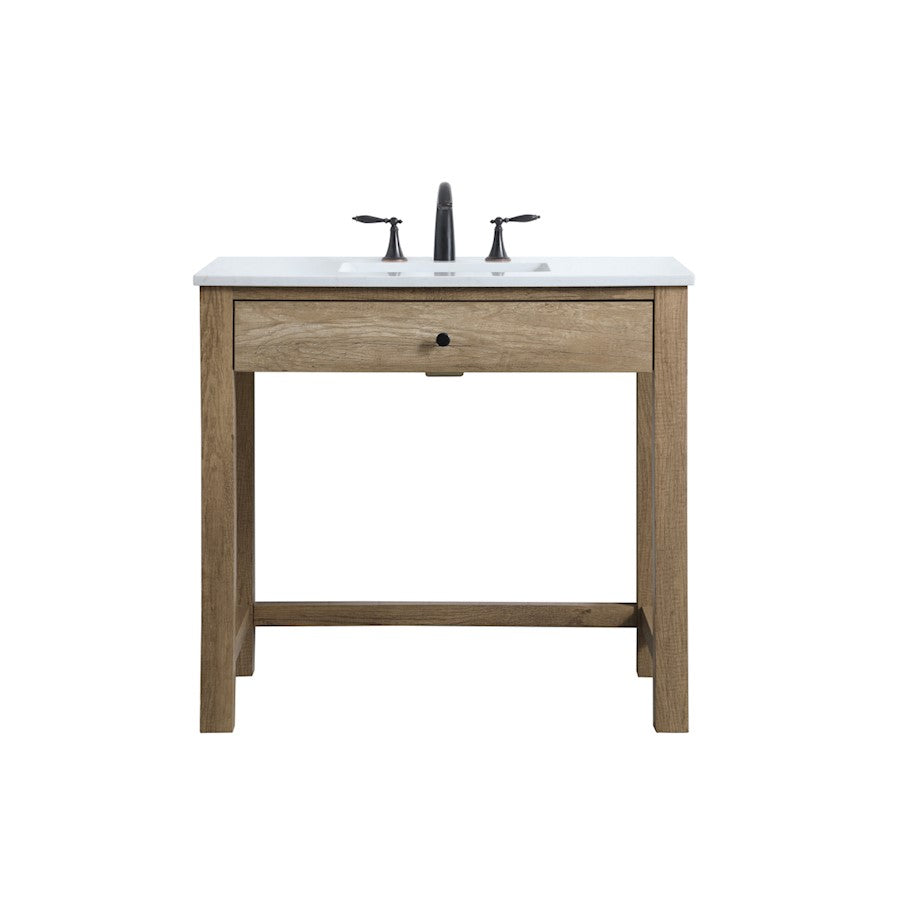 Elegant Lighting Hudson 36" Bathroom Vanity, Natural Oak - VF14836NT