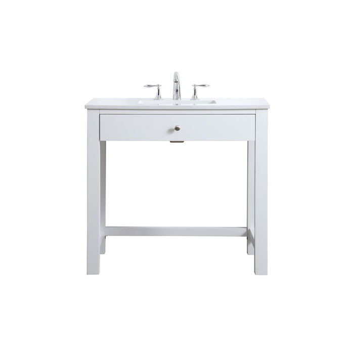 Elegant Lighting Hudson 36" Bathroom Vanity, White - VF14836WH