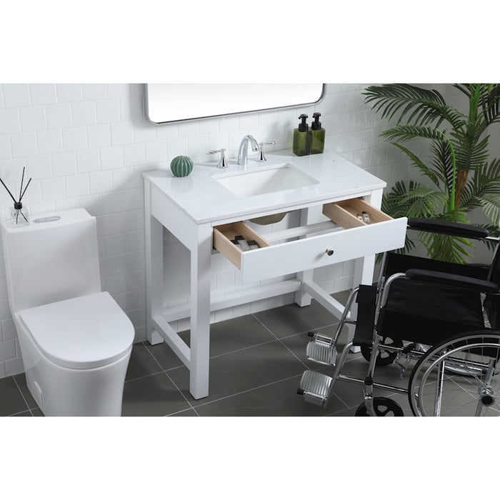Elegant Lighting Hudson 36" Bathroom Vanity, White