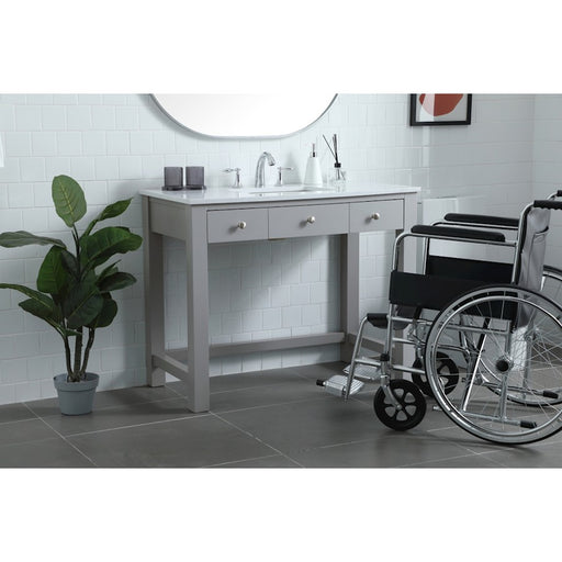 Elegant Lighting Hudson 42" Bathroom Vanity, Grey