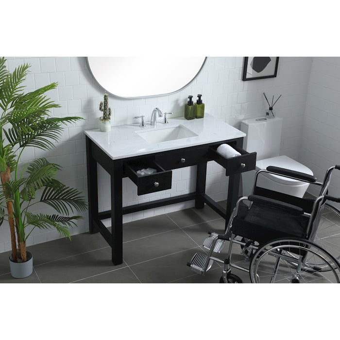 Elegant Lighting Hudson 42" Bathroom Vanity, Black