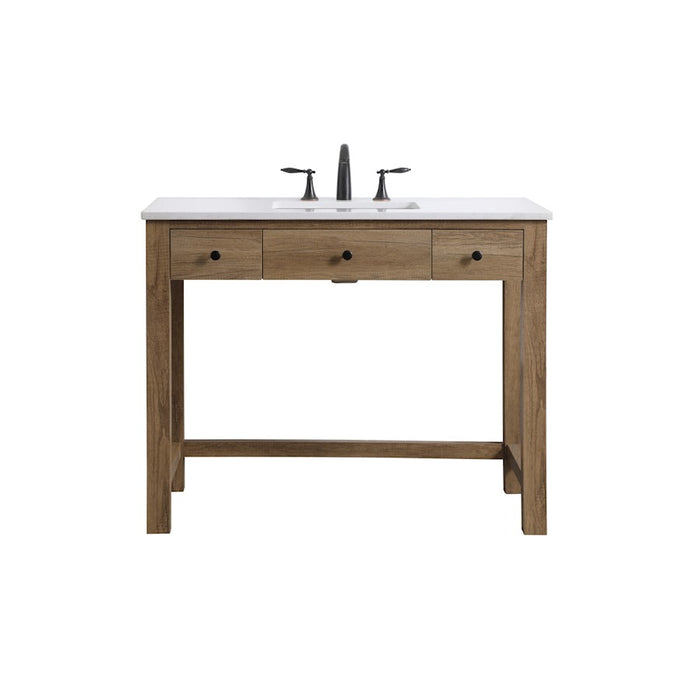 Elegant Lighting Hudson 42" Bathroom Vanity, Natural Oak - VF14842NT