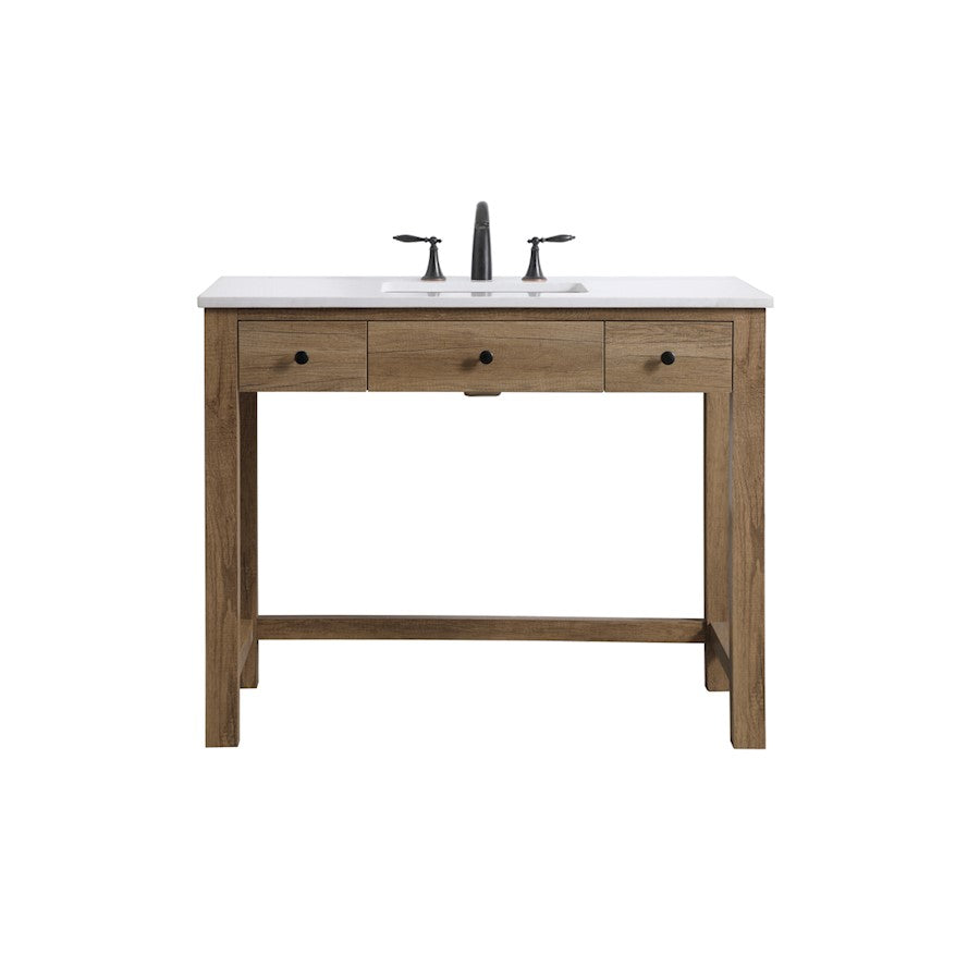 Elegant Lighting Hudson 42" Bathroom Vanity, Natural Oak - VF14842NT