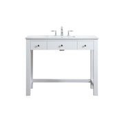 Elegant Lighting Hudson 42" Bathroom Vanity, White - VF14842WH