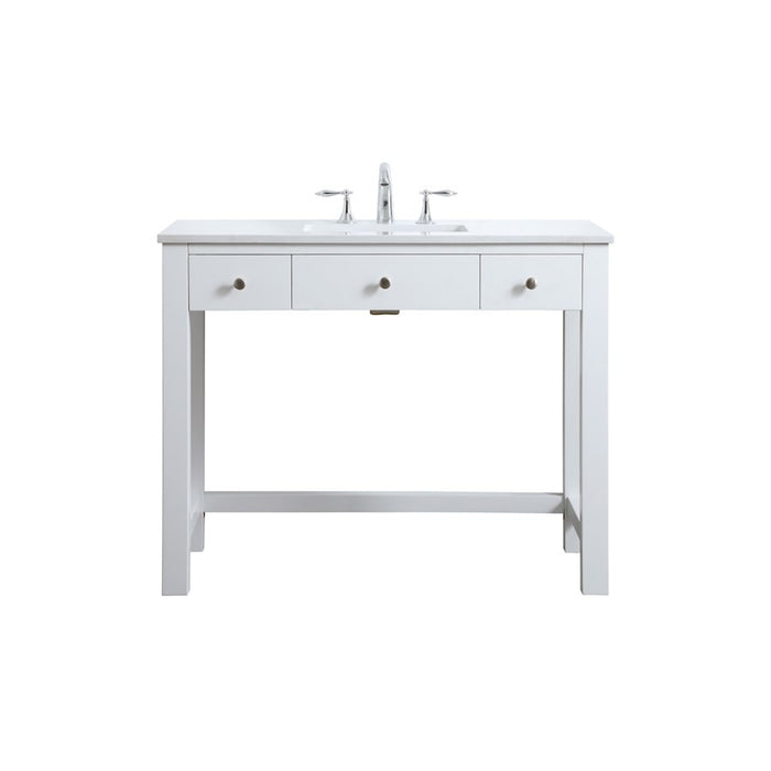Elegant Lighting Hudson 42" Bathroom Vanity, White - VF14842WH
