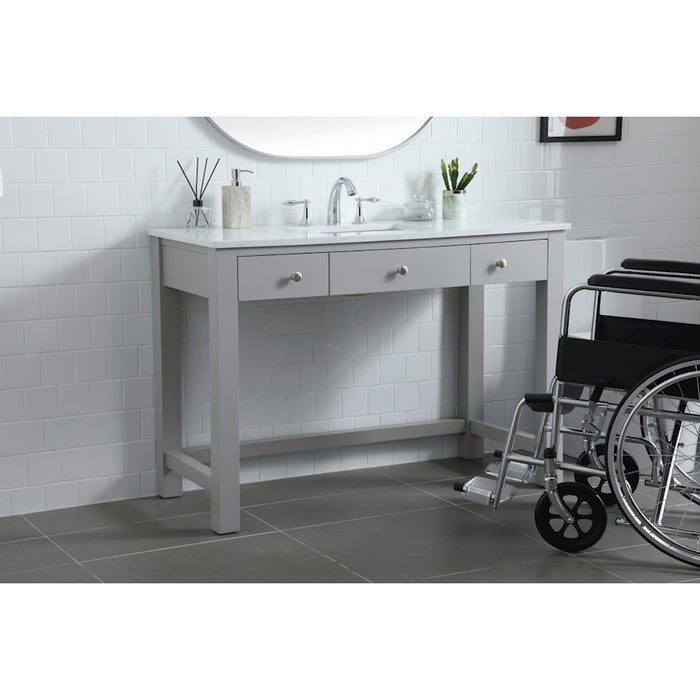 Elegant Lighting Hudson 48" Bathroom Vanity, Grey