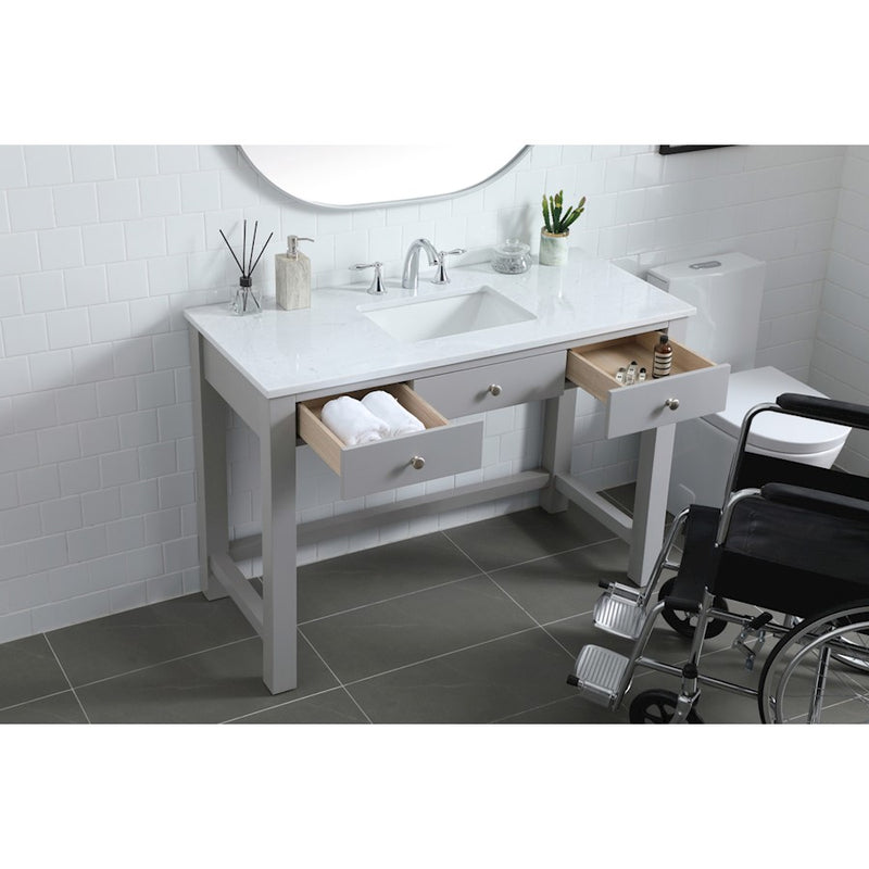 Elegant Lighting Hudson 48" Bathroom Vanity, Grey