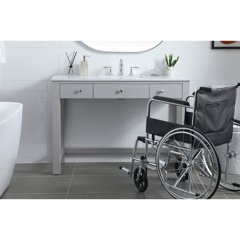 Elegant Lighting Hudson 48" Bathroom Vanity, Grey