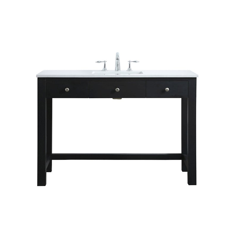 Elegant Lighting Hudson 48" Bathroom Vanity, Black - VF14848MBK