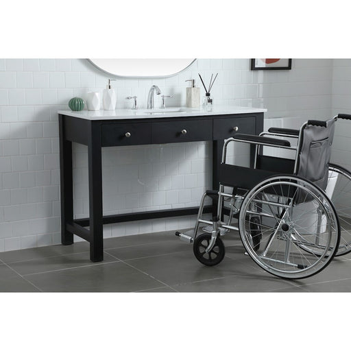 Elegant Lighting Hudson 48" Bathroom Vanity, Black