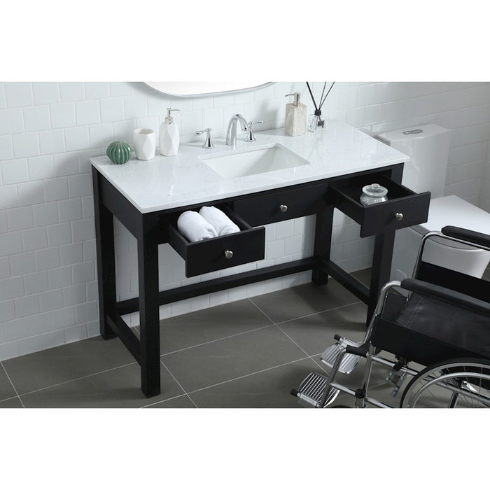 Elegant Lighting Hudson 48" Bathroom Vanity, Black