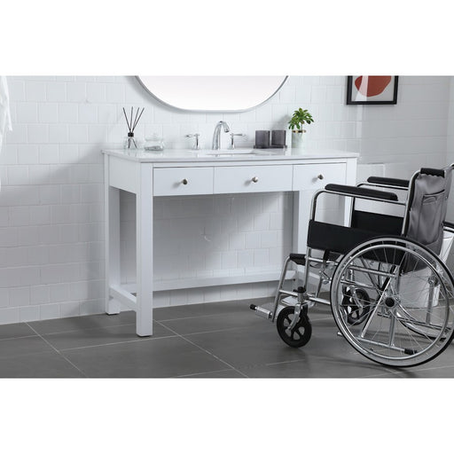 Elegant Lighting Hudson 48" Bathroom Vanity, White