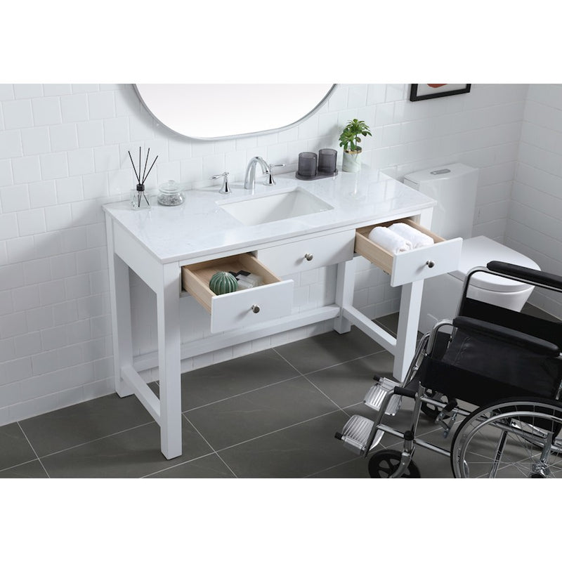 Elegant Lighting Hudson 48" Bathroom Vanity, White