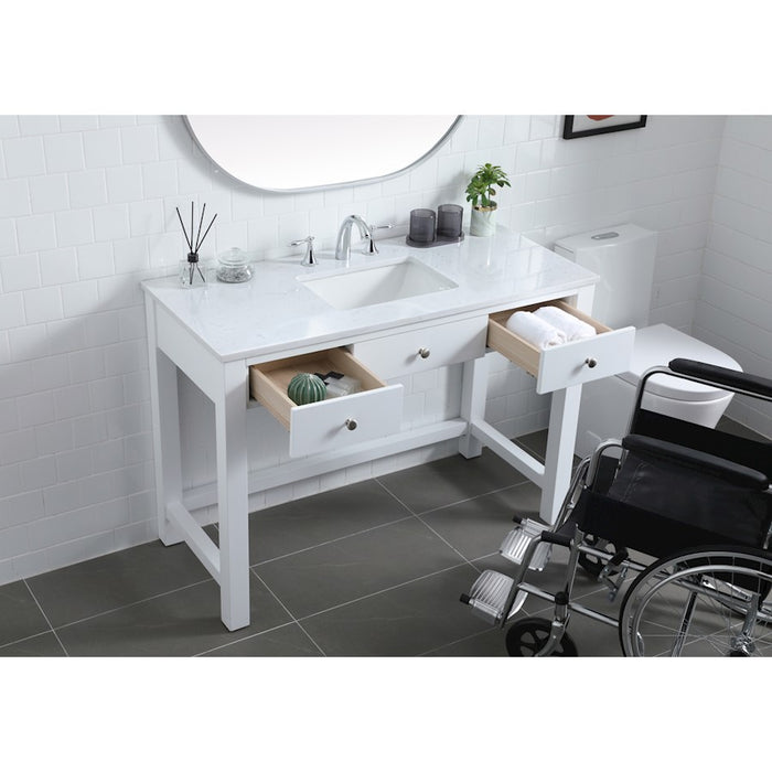 Elegant Lighting Hudson 48" Bathroom Vanity, White