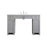 Elegant Lighting Cooper 54"L Bathroom Vanity, Grey - VF14954GR