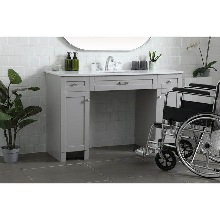 Elegant Lighting Cooper 54"L Bathroom Vanity, Grey