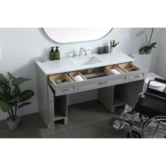 Elegant Lighting Cooper 54"L Bathroom Vanity, Grey