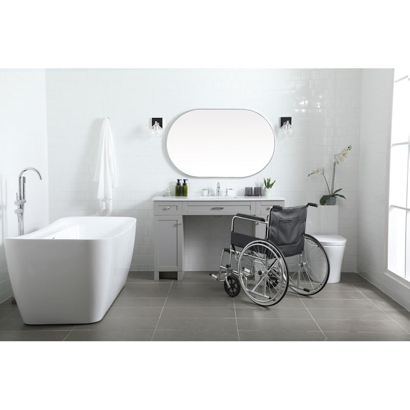 Elegant Lighting Cooper 54"L Bathroom Vanity, Grey