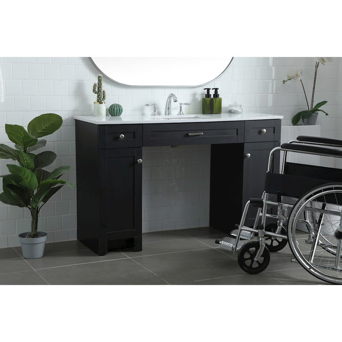 Elegant Lighting Cooper 54"L Bathroom Vanity, Black