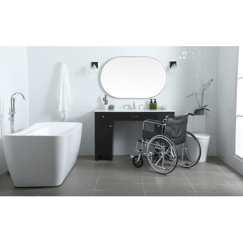 Elegant Lighting Cooper 54"L Bathroom Vanity, Black