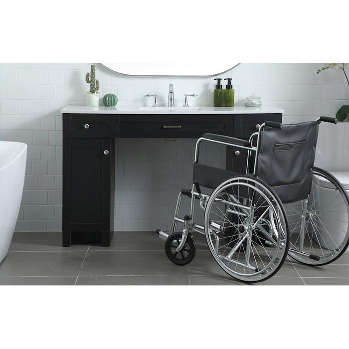 Elegant Lighting Cooper 54"L Bathroom Vanity, Black