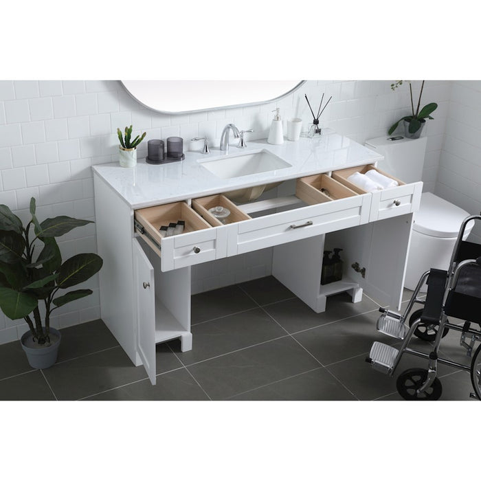Elegant Lighting Cooper 54"L Bathroom Vanity, White