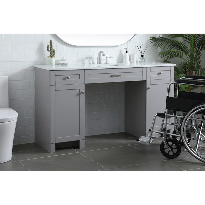 Elegant Lighting Cooper 60"L Bathroom Vanity, Grey