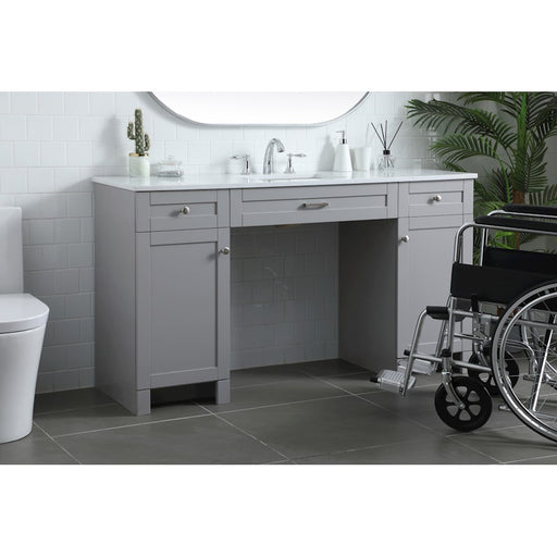 Elegant Lighting Cooper 60"L Bathroom Vanity, Grey