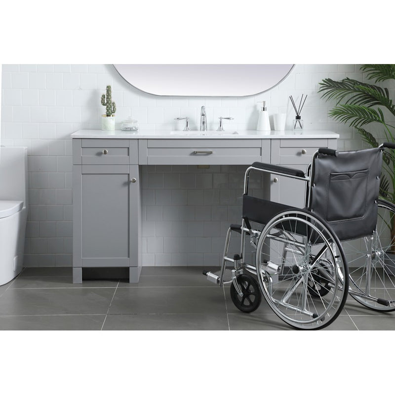 Elegant Lighting Cooper 60"L Bathroom Vanity, Grey