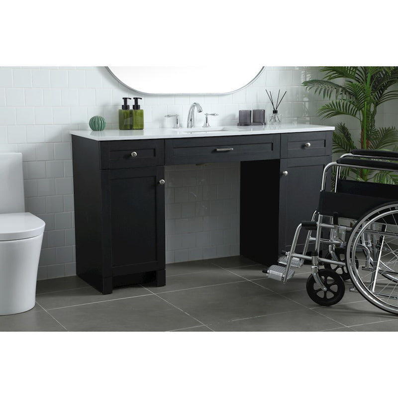Elegant Lighting Cooper 60"L Bathroom Vanity, Black