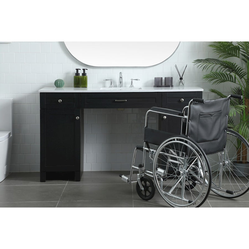 Elegant Lighting Cooper 60"L Bathroom Vanity, Black