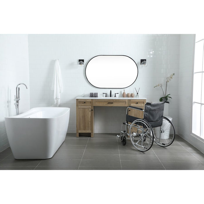 Elegant Lighting Cooper 60"L Bathroom Vanity, Natural Oak