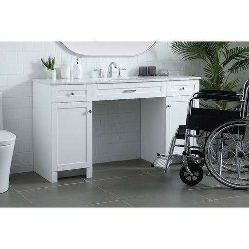 Elegant Lighting Cooper 60"L Bathroom Vanity, White