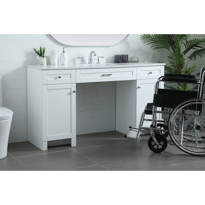 Elegant Lighting Cooper 60"L Bathroom Vanity, White