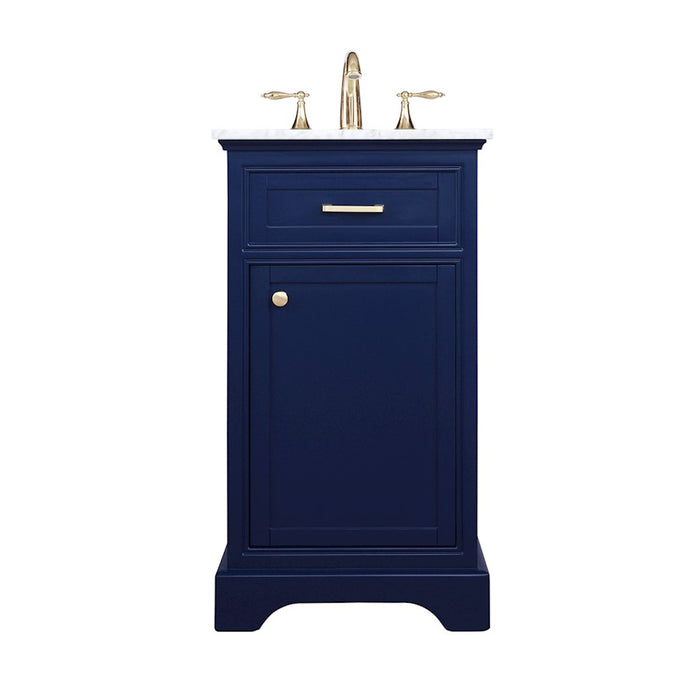 Elegant Kitchen/Bath Americana 19" Single Bathroom Vanity, Blue - VF15019BL