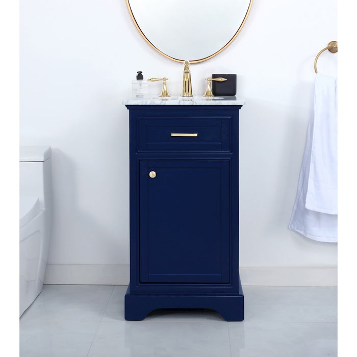 Elegant Kitchen/Bath Americana 19" Single Bathroom Vanity, Blue