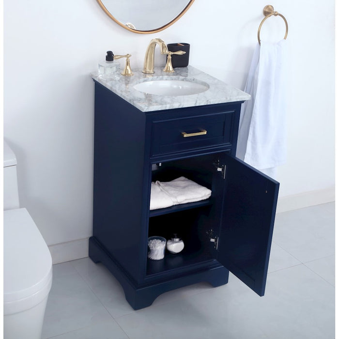 Elegant Kitchen/Bath Americana 19" Single Bathroom Vanity, Blue