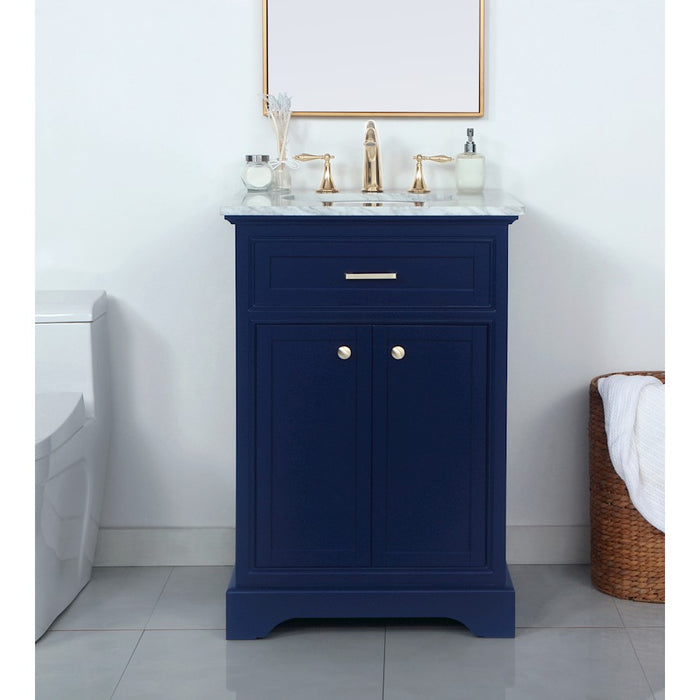 Elegant Kitchen/Bath Americana 24" Single Bathroom Vanity, Blue