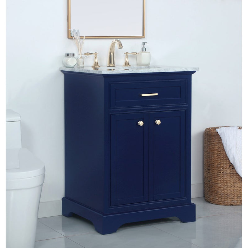 Elegant Kitchen/Bath Americana 24" Single Bathroom Vanity, Blue