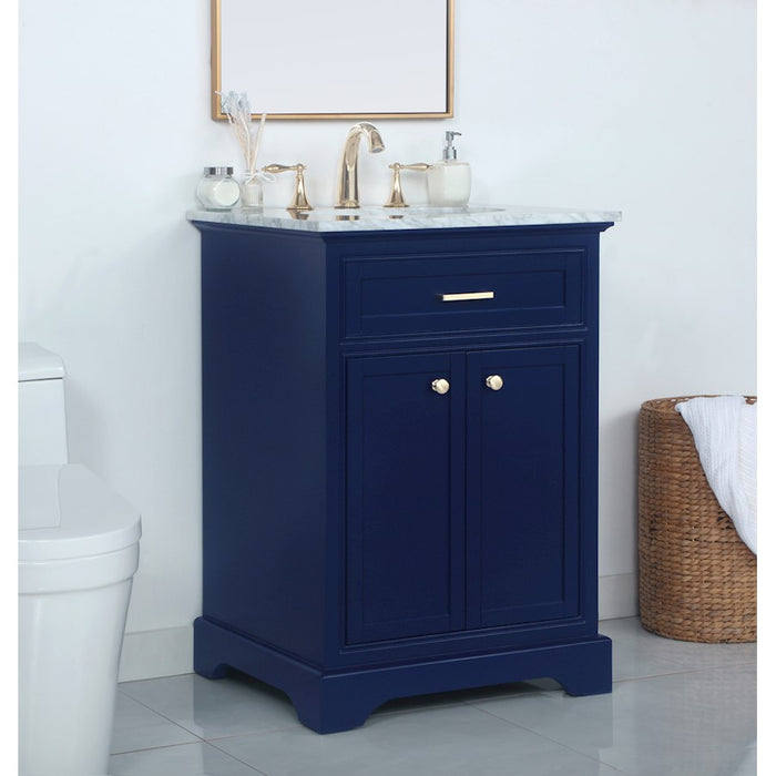Elegant Kitchen/Bath Americana 24" Single Bathroom Vanity, Blue