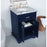 Elegant Kitchen/Bath Americana 24" Single Bathroom Vanity, Blue