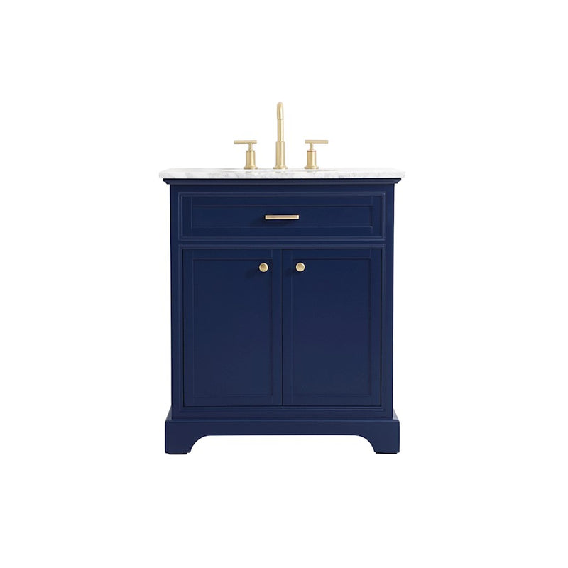 Elegant Kitchen/Bath Americana 30" Single Bathroom Vanity, Blue - VF15030BL
