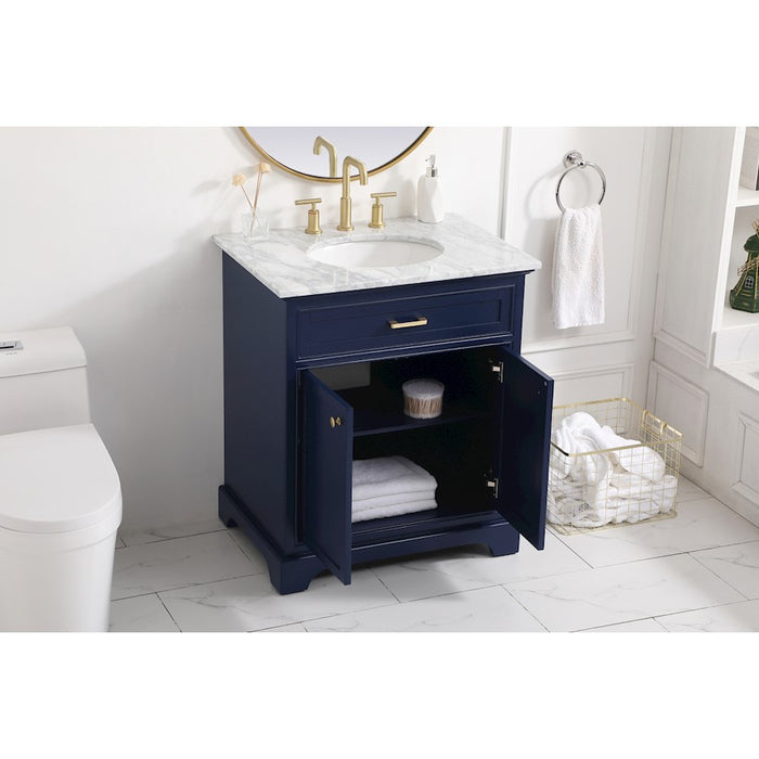 Elegant Kitchen/Bath Americana 30" Single Bathroom Vanity, Blue